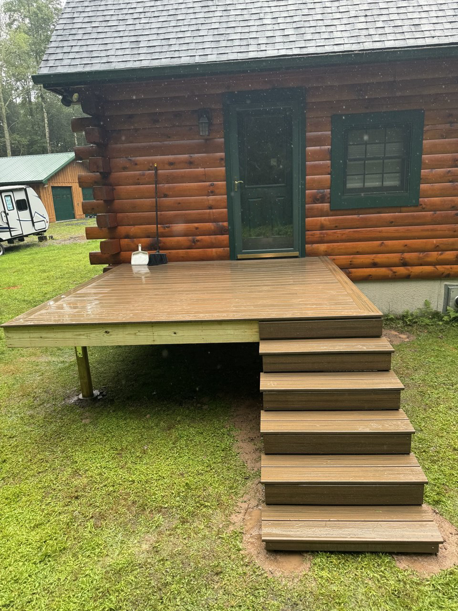 Wooden Home Entrance Deck